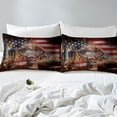 thumbnail image 4 of LUVIVIHOME 3PCS Deer Duvet Cover Queen Bedding Set, Patriotic American Flag Elk Moose Woodland Animal Country Rustic Farmhouse Cabin Lodge Quilt Comforter Cover, Hunting Gifts for Men, 2 Pillow Shams, 4 of 7