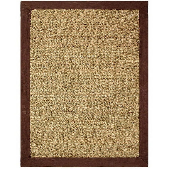 Chesapeake Seagrass Area Rug with Chocolate border (5'x7')