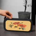 thumbnail image 6 of Hand Drawing Flowers, Carrying Case For Nintendo Switch & OLED Version, Eva Lightweight Shockproof Protective Pouch Case for Game Console & Accessories with 10 Game Card Slot & Wristband, Black, 6 of 6
