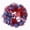 1 Elv*15.75", variant on 4th of July Patriotic Wreath for Front Door, Red White Blue Independence Day Decor, America 250th Anniversary Wreath for Wall Mantel Patio