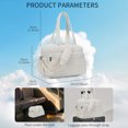 thumbnail image 6 of QYMHOODS Waterproof Travel Duffel Bag with Multi-Pockets and Luggage Strap,White, 6 of 6