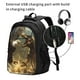 thumbnail image 2 of Balery Dinosaur Bald Eagle Mochila con carga USB para hombre y mujer - Mochila impermeable y antirrobo para laptop con puerto USB para viajes, trabajo, 2 of 7