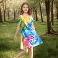 thumbnail image 4 of Ugoldhm Summer Sunflower Print Sundress for Girls Cold Shoulder Casual Dress 3-14 Years Kids Playful Printed Outfit, 4 of 8