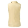thumbnail image 5 of Mifelio Jackets for Women, Womens Vest Coat Casual Blazers Open Front Sleeveless Work Jackets Blazers Vest for Women Beige XXL, 5 of 6