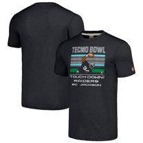 Unisex Homage Bo Jackson Charcoal Las Vegas Raiders Tecmo Bowl Retired Player Graphic Tri-Blend T-Shirt
