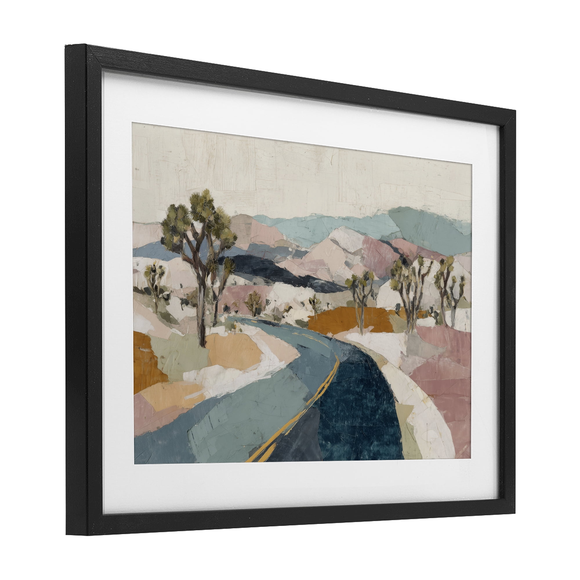 Stupell Industries Desert Highway Through Joshua Trees Black Framed Print Under Glass, design by Chromatic Storm Studio