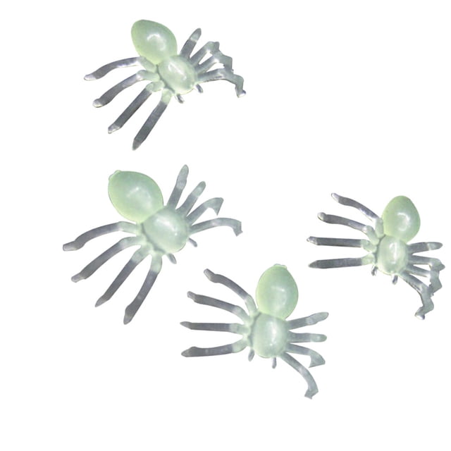 Injueey 50/100 Uds. Araña negra de plástico decoración de Halloween suministros para festivales divertidos juguetes de broma decoración Kits de decoración para fiestas TYPE1 NO1