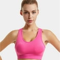 thumbnail image 5 of BYHONG Women's Solid Color Fashion Proof Running Back Yoga Vest High Strength No Underwire Push Up Sports Bra ﻿Bras for Women Pink L, 5 of 6
