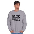 thumbnail image 5 of US Army Logo Hubby Defending Freedom Women Crewneck Sweatshirt Brisco Brands X, 5 of 6