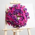 thumbnail image 5 of LLDYYDS Artificial Morning Glory Wreath- 20 inch, Pink and Purple Flowers, Front Door Decoration for Spring and Summer, 5 of 9