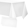 thumbnail image 1 of 2 Pcs Table Cloths Table Cloth Rectangle White Table Cloth Covers For Birthday Halloween Party, 1 of 2
