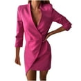 thumbnail image 1 of Robe Décontractée pour Femmes Sexy Mode Femmes Sexy Décontractée Fesses Col en V Solide Manches Longues Mini Robe Mini Robe pour Femmes Sexy Longue Robe pour Femmes Décontractée Sexy, 1 of 9