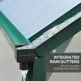 thumbnail image 6 of Outsunny 6' x 6' x 7' Polycarbonate Greenhouse, Heavy Duty Outdoor Aluminum Walk-in Green House Kit with Vent & Door for Backyard Garden, Green, 6 of 9