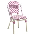 thumbnail image 3 of Furniture of America Misea Transitional Aluminum Patio Chair in Pink (Set of 2), 3 of 10