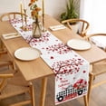 thumbnail image 3 of Valentine's Day Table Runner 60 Inches Long Farmhouse Dress Scarves, Love Tree Branches Truck Roses Buffalo Plaid Dining Tablerunner for Coffee Table/Kitchen Island/Party Décor, 13" x 60", 3 of 8