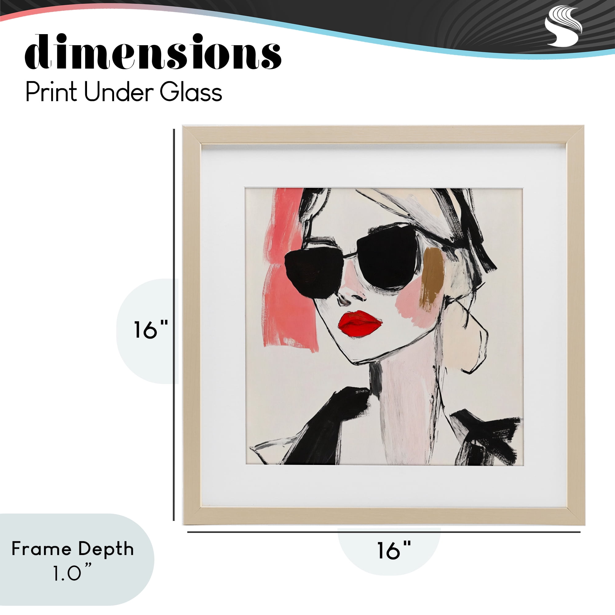 Stupell Industries Sassy Glamour Sketch Birch Framed Print Under Glass, design by Andrea Haase