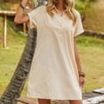 thumbnail image 1 of Fankiway Mode Femme Robe Décontractée à Boutons Col Rabattu Manches Courtes Robes Grande Taille pour Femmes Courbes Robes Midi pour Femmes Robes de Printemps pour Femmes 8642, 1 of 5