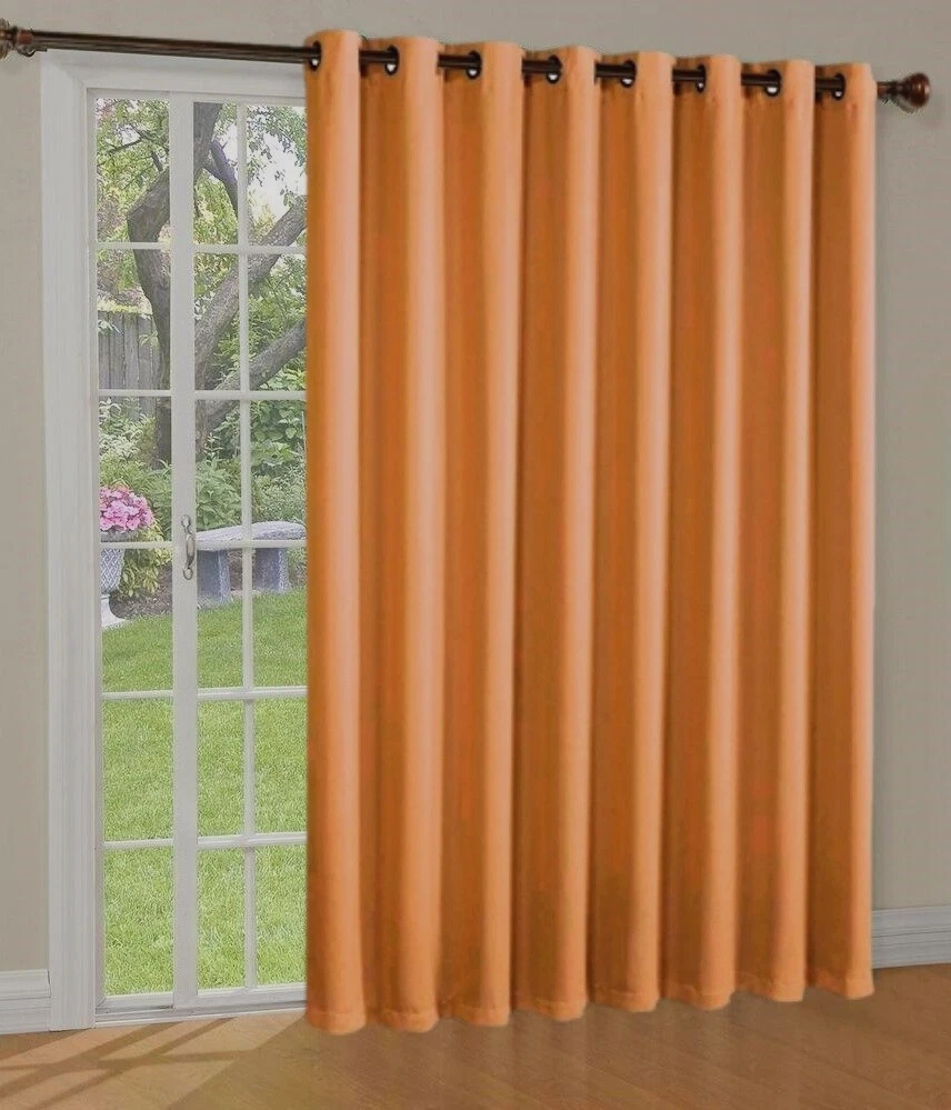 Gorgeous Home Linen Room Divider Extra Wide Thermal Unlined Blackout Grommet Curtain 1 Panel 100" Wide x 84" Long Brick Rust