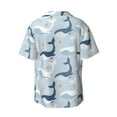 thumbnail image 6 of PAYOHTO Whales Marine Theme Mens Hawaiian Casual Short-sleeved Shirt Tropical Summer Beach Button Down Shirts, 6 of 7