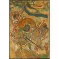 thumbnail image 2 of dynasty, China Ming 14x18 Gold Ornate Wood Framed with Double Matting Museum Art Print Titled - Heavenly King Virudhaka, 2 of 4