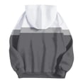 thumbnail image 3 of BODOAO Women's Full Zip Up Hoodie Fall Jacket Oversized Sweatshirt Zipper Long Sleeve Tops Color Block Long Sleeve Hooded Sweatshirts with Pockets Jacket Coat for Women Grey S, 3 of 4