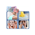 thumbnail image 2 of 4 Pzs Juego Toalla Baño,lana Coral Suave De Alta Densidad azul rosa, 2 of 4