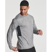 Real Essentials 4 Pack: Men's Dry-Fit Moisture Wicking Performance Long Sleeve T-Shirt, UV Sun Protection Outdoor Active Top