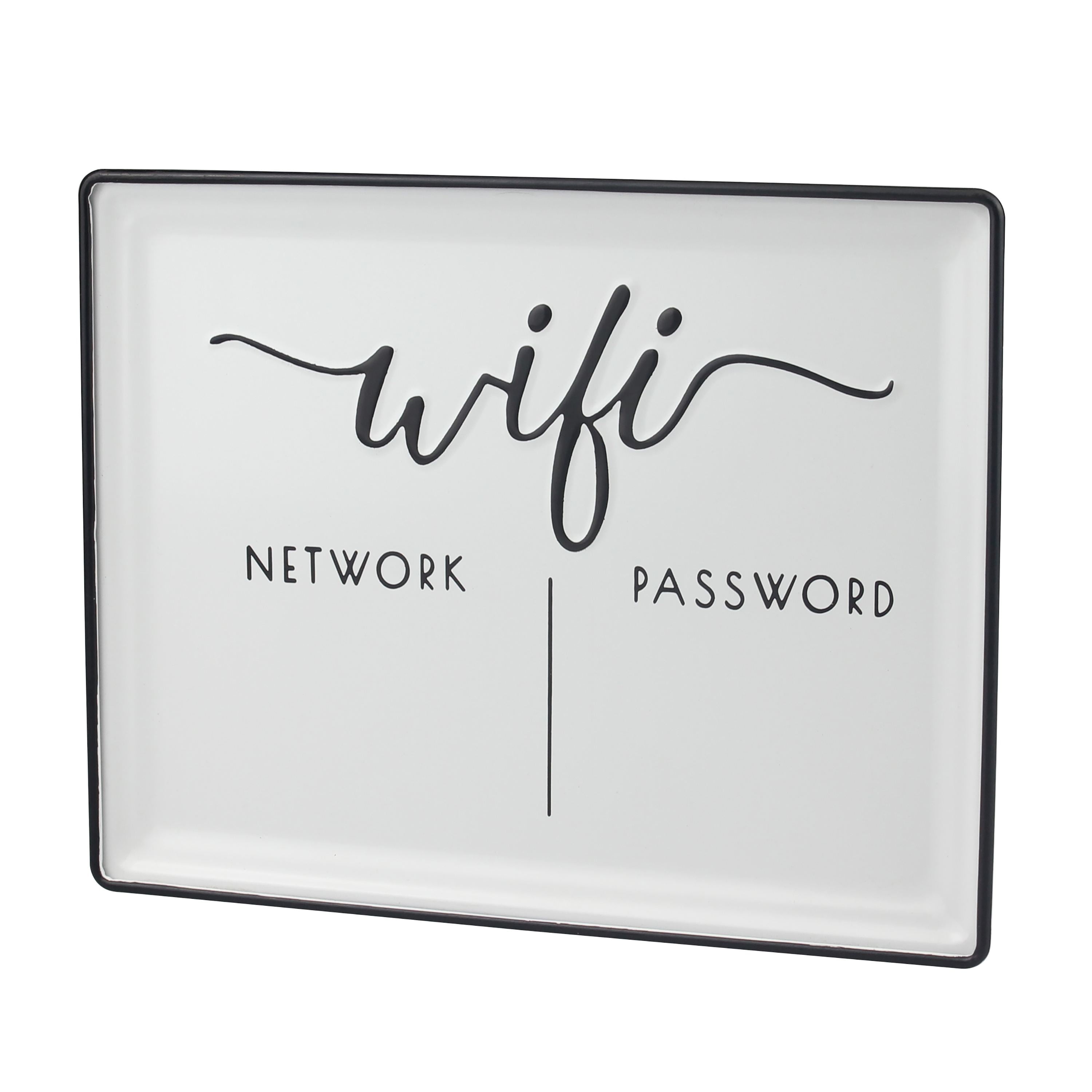 Better Homes & Gardens Decorative Wi-Fi Password Tabletop Sign, White