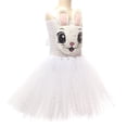 thumbnail image 7 of Girls' Easter Party Tulle Dress With Plush Bunny Ears Sleeveless Puffy Skirt Holiday Performance Role Play White 8 Y-9 Y, 7 of 7