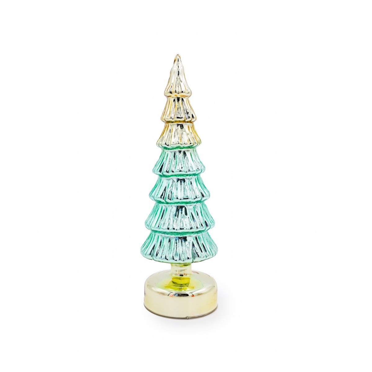 Packed Party Medium Blue Glass Tree Table Top Decoration, 11.80