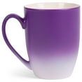 thumbnail image 2 of Elanze Designs 12 Ounce Vibrant Two Toned Ombre Ceramic Tea Coffee Cup Mug Purple White Sly Forest Fox, 2 of 4