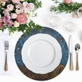 thumbnail image 4 of Ryvnso Heart with Boho Pattern Round Plate Mats Dining Table Placemat Set of 4 for Holiday Decoration, 4 of 7