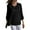 Black, variant on ZANZEA Womens Blouses 3/4 Sleeved Casual Floral Embroidery Baggy Tops Shirts