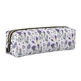 thumbnail image 1 of Balery Lavender Bicycle Estuche de Lápices de Cuero Impreso, Estuche para Suministros de Arte, Estuche de Lápices con Cremallera, Estuche de Almacenamiento de Papelería, 1 of 7