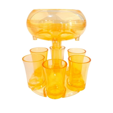 

Reduced！Kitchen Home Bar Games With 6 Cups Shot Dispenser For Filling Liquids Drink Tool