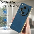 thumbnail image 3 of Allytech Folding Phone Case Compatible for OnePlus Open, Ultra Slim Luxury Premium PU Leather Shockproof Anti-Fall Skin Friendly Cover Case for OnePlus Open/Oppo Find N3 2023 - Blue, 3 of 11