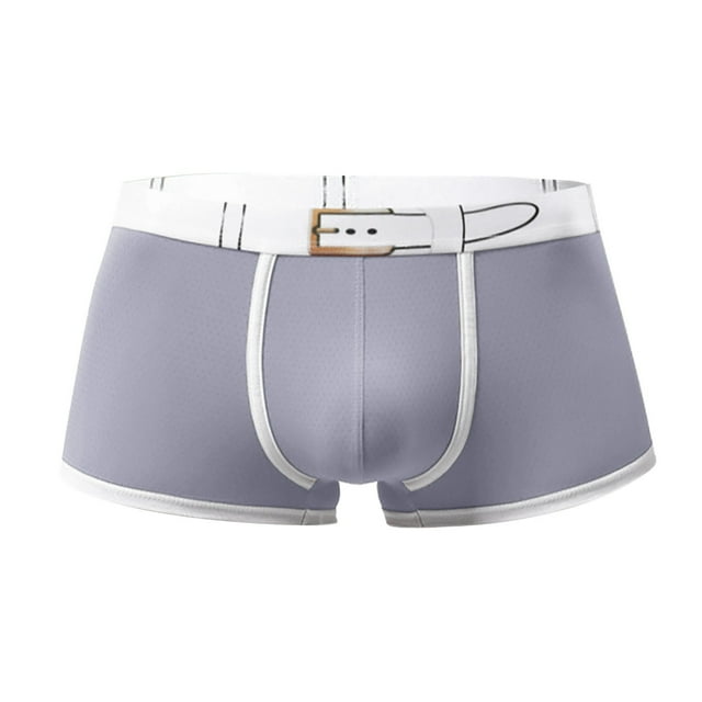 PEASKJP Mens Trunk Underwear Soft Comfortable Bamboo Viscose Underwear Trunks,Gray XXL