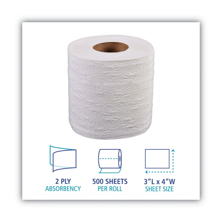 Boardwalk Commercial Bathroom 2-Ply Toilet Tissue, Standard Size
