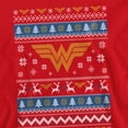 thumbnail image 2 of Wonder Woman Ugly Christmas Logo Unisex Adult Crewneck Sweatshirt, 2 of 5