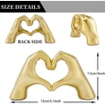 thumbnail image 2 of Duslogis Gold Decor,Heart Hands Sculpture for Living Room Decor,Love Finger Modern Statue for Boho Wedding Decorations,Sculptures Home Decor for Shelves, 2 of 7