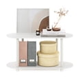 thumbnail image 5 of Furinno Turn-N-Tube No Tools Modern Oval Side Table, White/Virgin White, 5 of 5