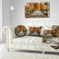 thumbnail image 3 of Designart Beautiful Watercolor Autumn Forest - Landscape Printed Throw Pillow - 12x20, 3 of 5