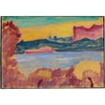 thumbnail image 2 of Alexej von Jawlensky 18x14 Black Ornate Wood Framed Double Matted Museum Art Print Titled - Landscape, Lake Geneva (1915), 2 of 5