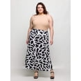 thumbnail image 3 of Plus Size Abstract Elastic Waist A Line Maxi Skirt, 3 of 3