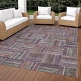 thumbnail image 3 of Addison Rugs Chantille Indoor/Outdoor Transitional Geometric Plum Machine Washable Rectangle Rug, 8' x 10', 3 of 8