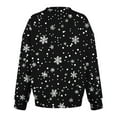 thumbnail image 5 of Christmas Clothes Women Crewneck Sweatshirts Loose Fit Long Sleeve Holiday Festive Outfits Xmas Printed Tops (L, Black), 5 of 6