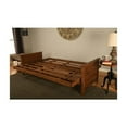 thumbnail image 6 of Futon Frame Full Size Convertible Sofa Bed Solid Hardwood Weathered Brown, 6 of 6