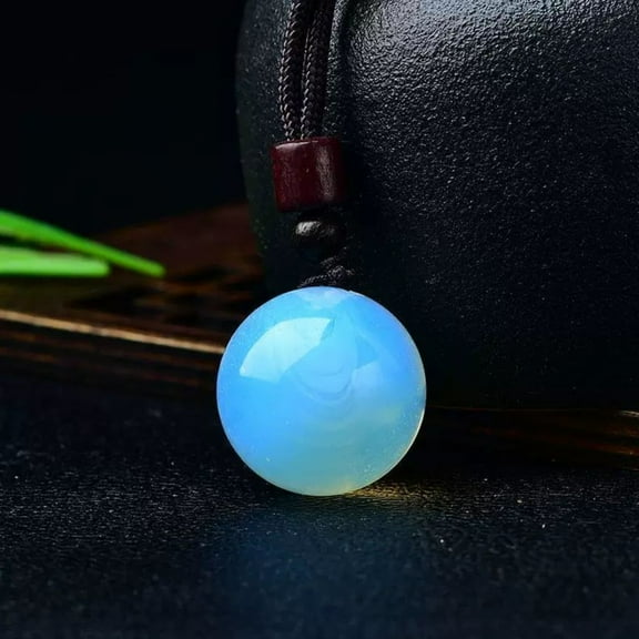 Crystal Opal Ball Pendant Stone Necklace Charm Jewelry Making Accessories Spiritual Energy Bead for Men and Women