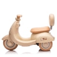 thumbnail image 4 of Arnahaishe 12V Electric Car Ride On Scooter Toy with Parents Control, Bluetooth and LED Light, Gift For Aged 1-3, Beige, 4 of 12