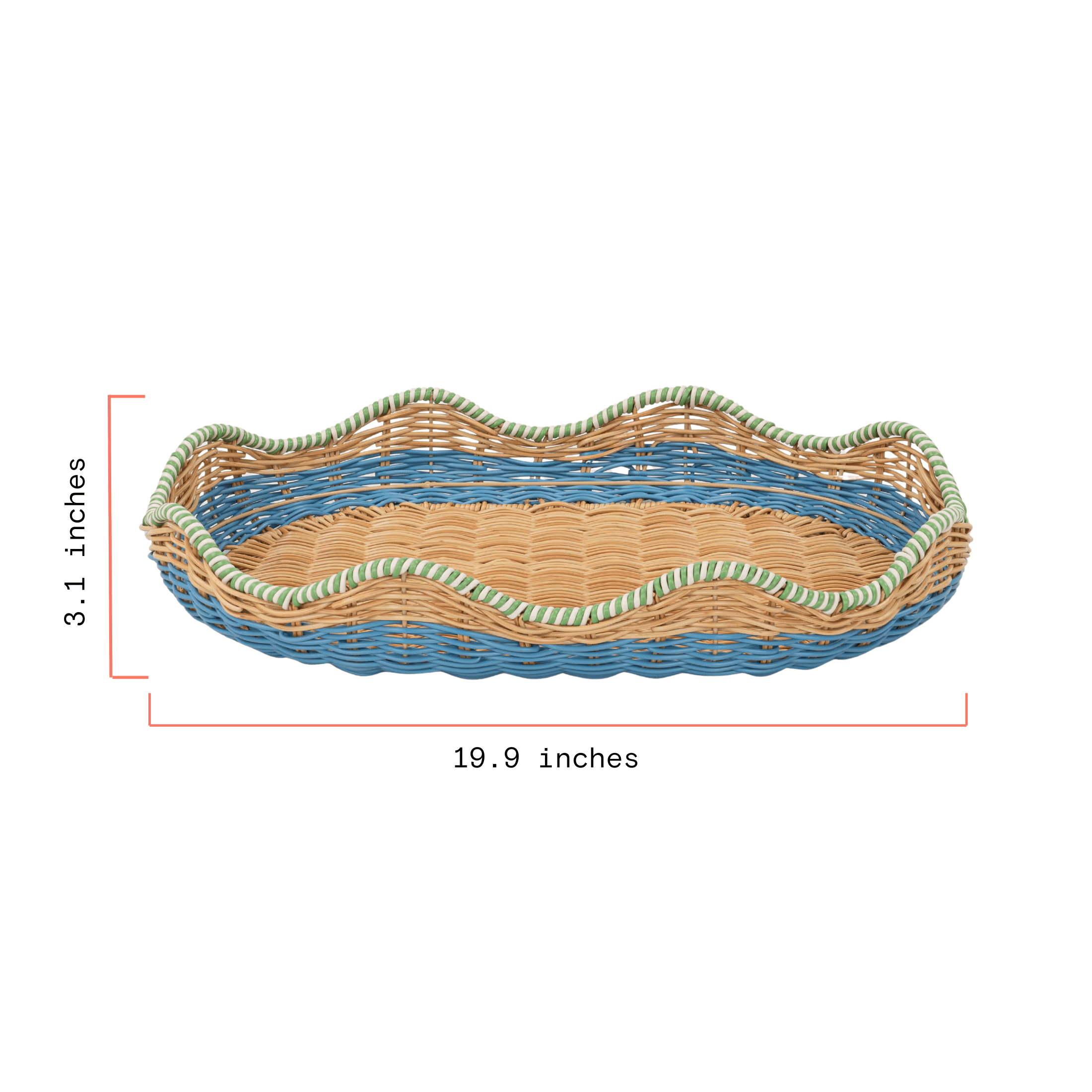 Beautiful Two-Tone Rattan Serving Tray by Drew Barrymore